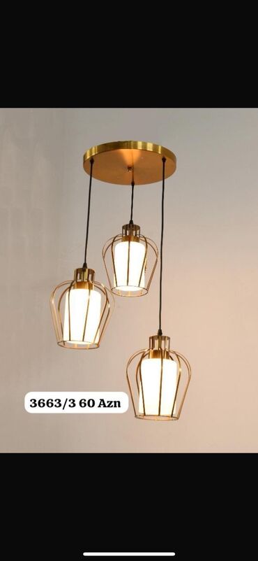 Torşerlər: Çılçıraq, 3 lampa, Metal