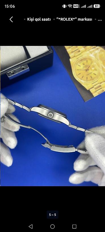 bakı saatı: Yeni, Qol saatı, Rolex, rəng - Gümüşü — 5