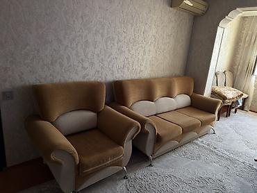 divan pufik: Qonaq otağı dəsti – divan və iki kreslo - Komplekt: 1 ədəd 3‑yerlik — 3