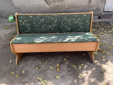 Скамейка Дерево, Со спинкой, Без крыши