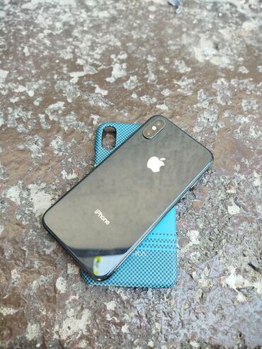 телефоны айфоны: IPhone Xs, Б/у, 64 ГБ, Черный, Наушники, Зарядное устройство, Защитное стекло, 76 %