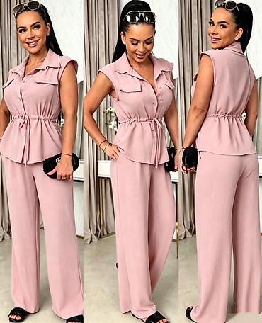versace helanke: Dvodelniženski komplet – košulja bez rukava + široke pantalone 2550 — 6