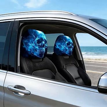 ćopavac guma: Fa, Navlake za naslon za glavu sedišta u automobilu sa 2D printom. Set — 1
