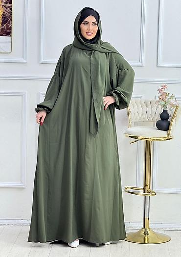 Hicab: Qadınlar üçün klassik abaya dəsti - Model: Geniş kəsimli, tam örtülü — 3