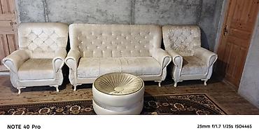 tek neferlik yataq desti: Klassik üslubda salon dəsti - Tərkibi: 1 üçnəfərlik divan + 2 ədəd — 1