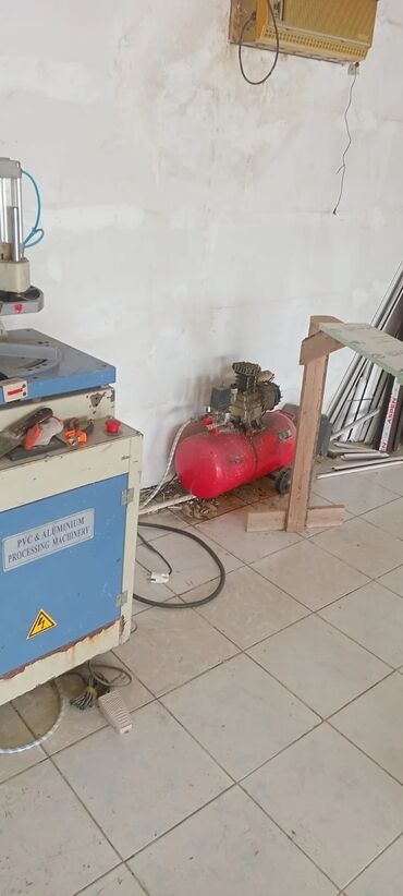 PVC dəzgahları: PVC Payka aparati ve kompressor ela veziyyetdedir.Laqonda drel