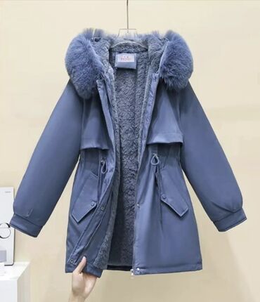 Пуховики и зимние куртки: Пуховик, По колено, Китай, С мехом, Все размеры — 1