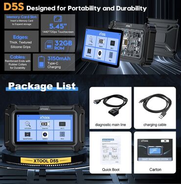 Alati za automobile: Novo - Xtool D5S OBD2 ABS,SRS,EPB / CAN FD FCA 16 Reset Auto — 16