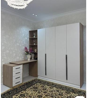 ucuz tap.az mebel: Künc üçün modullu mebel dəsti - Geniş 4 qapılı şkaf: ağ ön panellər — 1