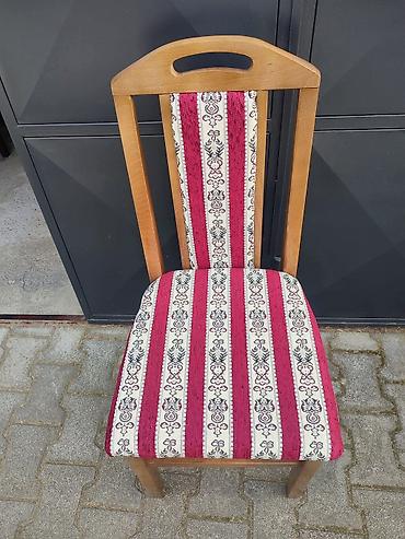 Stolice: Drvena trpezarijska stolica sa naslonom - Konstrukcija: masivno drvo — 17