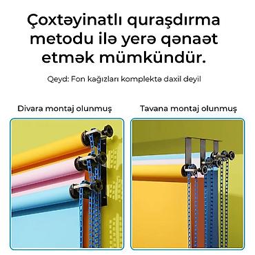 3 d panel: Selens 3W modeli 3 ədəd arxa fon kağızını saxlamaq üçün — 6