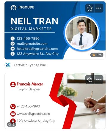 reklam sirketleri vakansiya: Kart vizitlərin hazırlanması