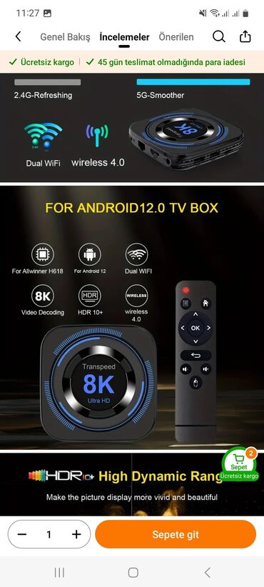 Smart TV bokslar: Smart TV boks TV box — 7