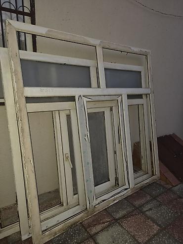 aluminium qapi pencere: İşlənmiş İkiqat şüşə paketi Plastik pəncərə, Еni: 177 sm, Uzunluğu: 177 sm — 2