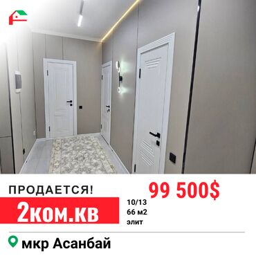 Продажа квартир: 2 комнаты, 66 м², Элитка, 10 этаж, Евроремонт