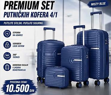 satovi rs: Premium set putničkih kofera 4/1 – Misty Blue - Set od četiri kofera — 1