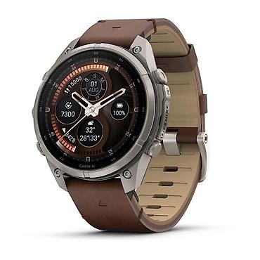 купить гармин навигатор: Fēnix® 9 Pro 47 mm inReach Titanium with Walnut Leather Band (2 — 3