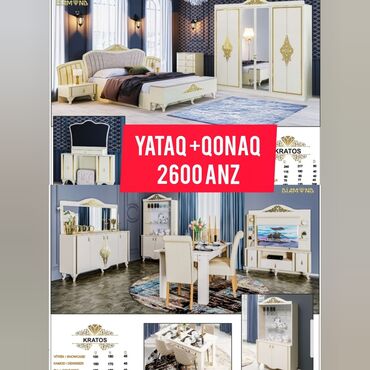 Yataq otağı dəstləri: İkinəfərlik çarpayı, Dolab, Komod, Termo, Azərbaycan, Yeni — 2