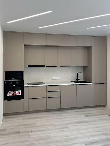 Кухонные гарнитуры: Кухонный гарнитур, цвет - Серый, МДФ — 68