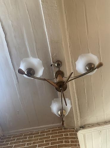 Çılçıraq, 3 lampa, Taxta