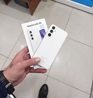 сумка для дисков: Samsung Galaxy A54 5G, 128 ГБ, цвет - Белый, Две SIM карты