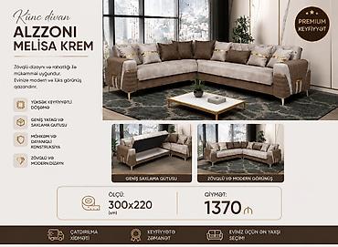 melisa: Künc divan – ALZZONI Melisa Krem - Premium keyfiyyət - Zövqlü və — 1