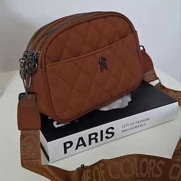 Torbe: Ženska crossbody torba sa dvostrukim rajsferšlus pregradama - — 10