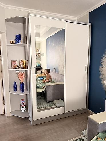 ikea икея: Детский комплект мебели: шкаф-купе ширина 210 и тумба-подставка/скамья — 2