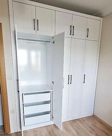 Sifarişlə dolablar: Düz dolab, Dəhliz üçün, Yataq otağı üçün, Paltar üçün, Açılan, Korpuslu, 5 qapı — 7