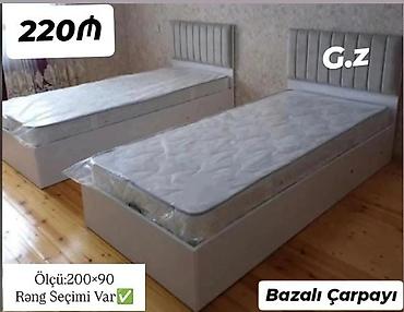 çarpayı bazası: Bazalı tək nəfərlik çarpayı - Ölçü: 200×90 sm - Bazalı konstruksiya – — 1