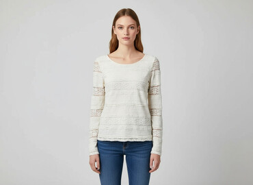białe bluzki koronkowe allegro: H&M, Bluzka damska, rozmiar M