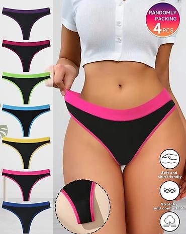 ps baletanke: Ženske tanga gaćice – set 4 komada, vel. M i L, više boja - Model — 3