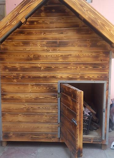 it yuvası satilir: Ağacdan hazırlanmış it evi - Material: Qalın taxta panellər, alovla — 1