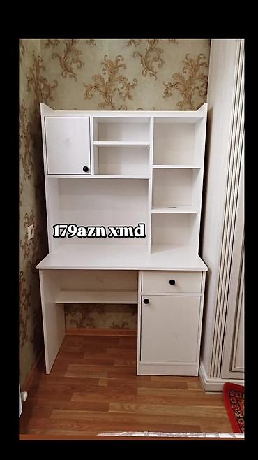 Düz masa, Stulsuz, Polkalı, Siyirməli, Azərbaycan, Mat laminat