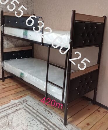 İkimərtəbəli uşaq çarpayıları: Oğlan və qız üçün, Yeni, Çarpayı, Matrassız, Siyirməsiz — 7