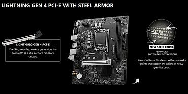 pc ana plata: (PCIe 4.0)No RAID1x PCI-E x16 (PCIe 4.0) 10:03 AM ⚡ MSI B760M-E — 4