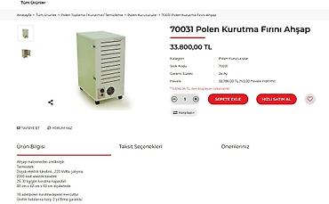 Kənd təssərüfatı avadanlığı: Çiçək tozu (Polen) qurudan və təmizləyən apatatlar.(Civan firması) — 6