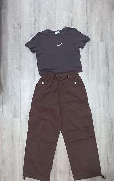 nike react: Джинсы и брюки, цвет - Коричневый, Б/у — 1