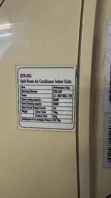 Kondisionerlər: Split tip kondisioner – KFR-25G (daxili blok) + KFR-25W (xarici blok) — 2