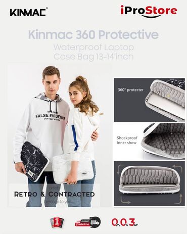 Noutbuklar üçün örtük və çantalar: Kinmac 360 Protective Laptop Çantaları 💦 Suya davamlı, dəbli və möhkəm