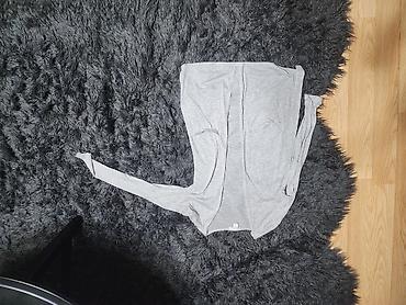 yorker: Boz rəngli, nazik trikotaj kardiqan- XS ölçü - Model: düyməsiz, açıq — 6