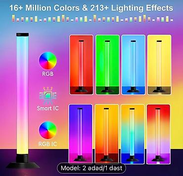 isiqlandirma: RGB musiqi sinxronizasiyalı LED işıq sütunları – 2 ədəd/1 dəst — 5