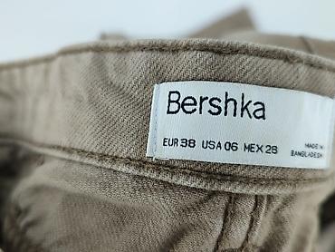 beżowy: Bershka, Jeansy damskie, rozmiar S — 4
