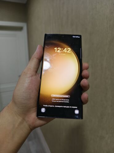 Samsung: Samsung Galaxy S23 Ultra, Б/у, 256 ГБ, цвет - Черный, eSIM, 1 SIM