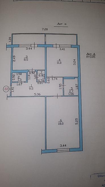 2 комнатный квартира тунгуч: 2 комнаты, 52 м², Тунгуч мкр 106 серия, 8 этаж, Косметический ремонт — 7