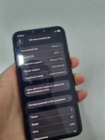 Apple iPhone: IPhone 11 Pro, Б/у, 64 ГБ, Alpine Green, Чехол, 44 % — 3