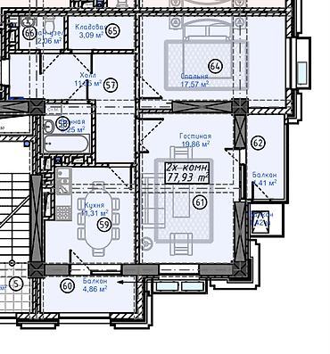 3 комнаты, 154 м², Асанбай мкр Элитка, 4 этаж, ПСО (под самоотделку)