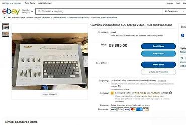 Ostala foto i video oprema: Carena Vision 500 – stereo video titler i audio mikser Opis: - — 6