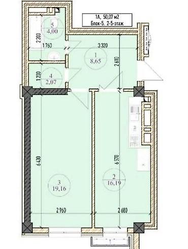 жк дискавери купить квартиру: 1 комната, 50 м², Асанбай мкр Элитка, 13 этаж, ПСО (под самоотделку) — 1