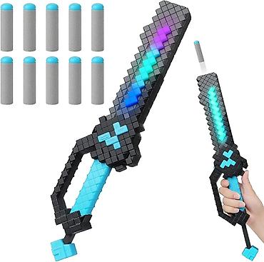 oyuncaq gitara: Майнкрафт меч бластер.Minecraft с функцией стрельбы мягкими пулями и — 1